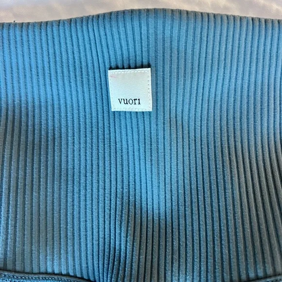 Vuori ribbed waist leggings sz small NWOT Blue/Green sea color - Picture 6 of 12